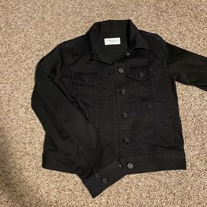 Black kan can stretchy jean jacket